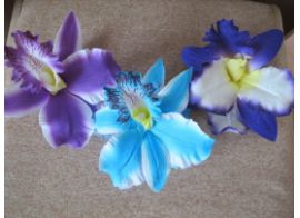 Заколки Орхидеи голубые